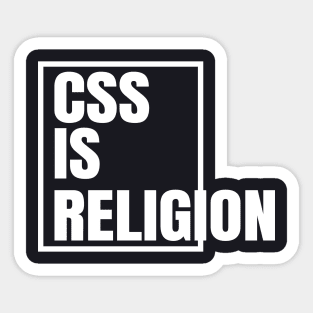 CSS is Religion Webdesign Sticker